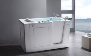 An example of a well-equipped walk-in tub